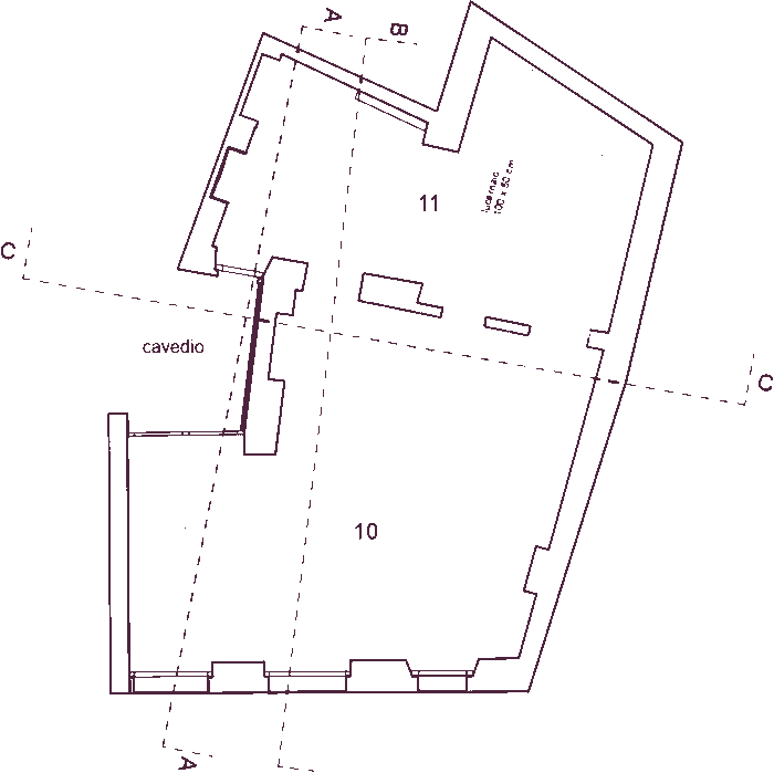 Pianta del secondo piano